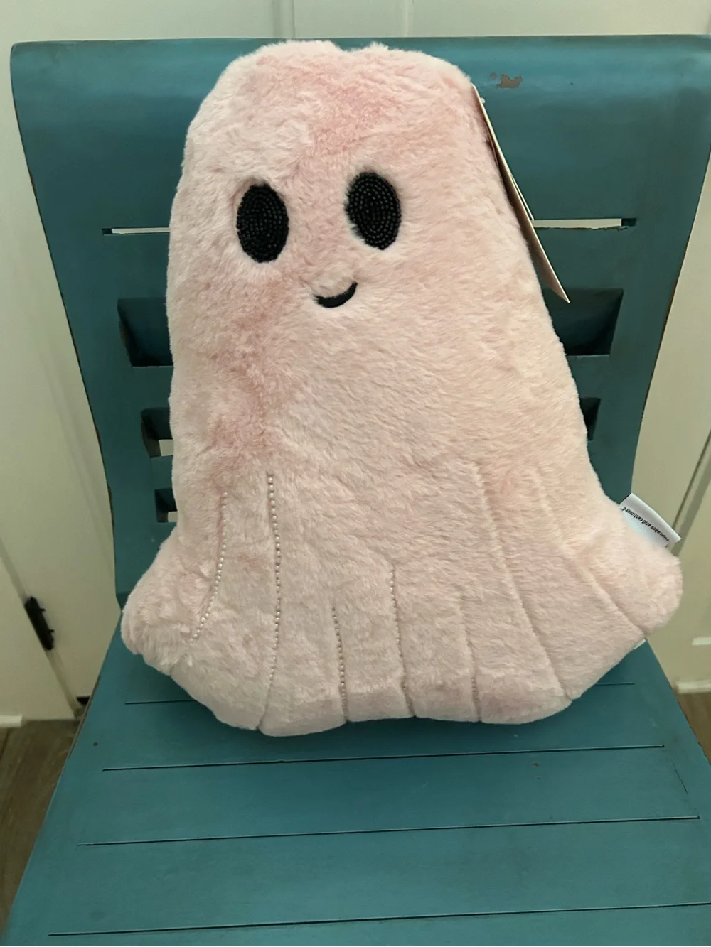 “New” Cupcakes & Cashmere Plush Pink Ghost Decorative Pillow